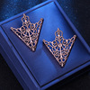 Retro triangle, fashionable accessory suitable for men and women, brooch, badge, European style