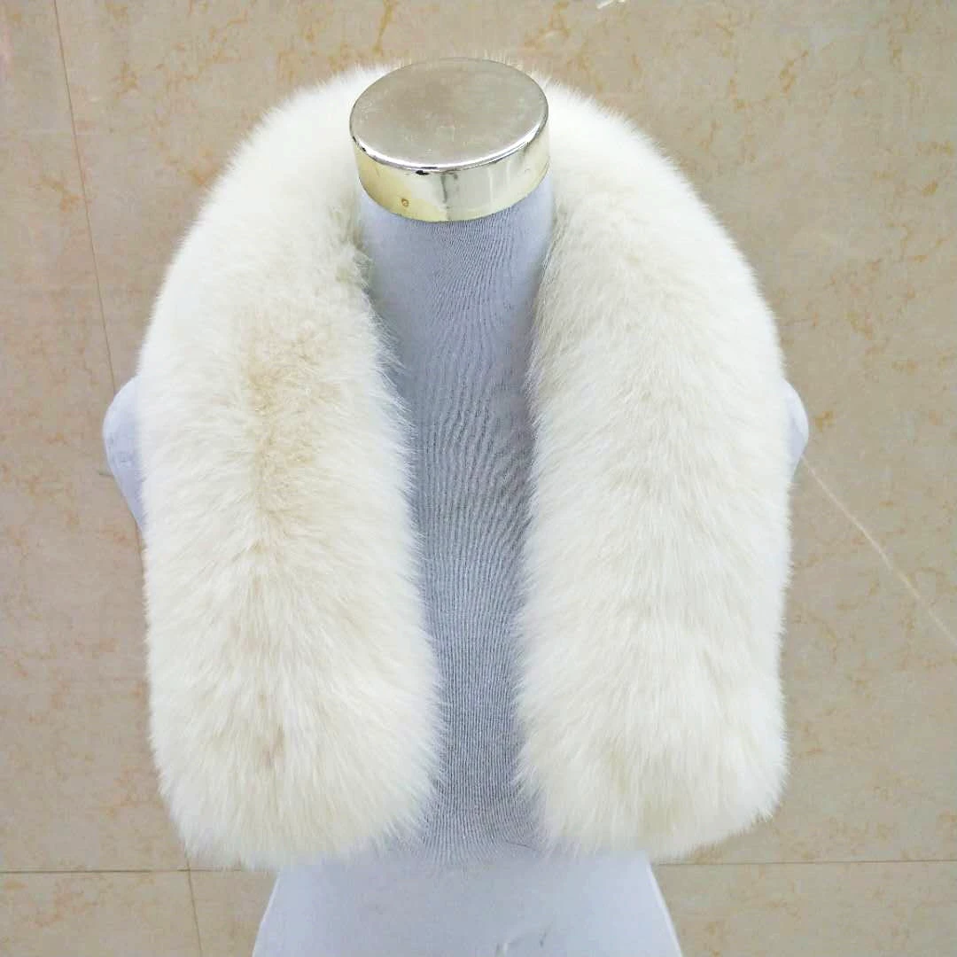 Manufacturer wholesale fur collar, real fox fur collar, fashionable down jacket women's accessories