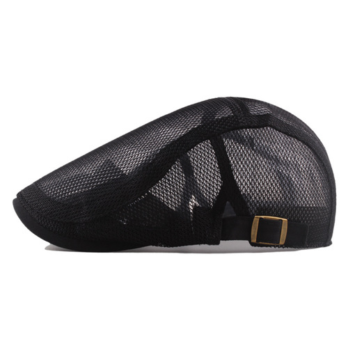 Summer mesh beret trendy men's and women's breathable forward cap outdoor sun protection peaked cap Amazon newsboy cap mesh cap