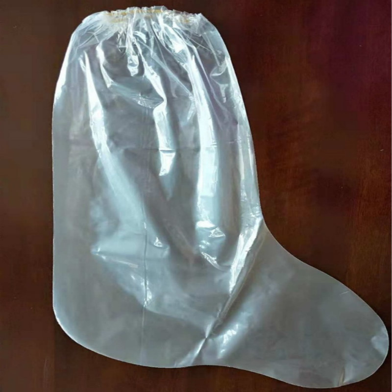 一次性靴套 加长加厚PE塑料靴套 防水防滑鞋套养殖场实验室日用