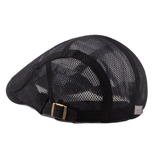 Summer mesh beret trendy men's and women's breathable forward cap outdoor sun protection peaked cap Amazon newsboy cap mesh cap