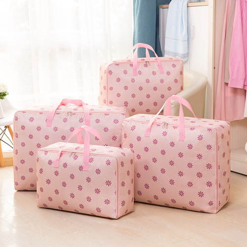 Seasonal Oxford cloth moisture-proof quilt bag, large-capacity home clothes storage bag, quilt organizing and moving bag