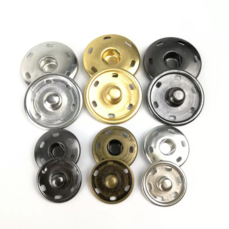 现货不锈钢 黄铜按扣 手缝暗扣子母扣铜摁扣掀扣手缝钮扣金属纽扣