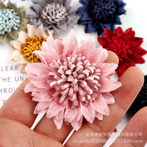 Korean Crystal Velour Fringe Handmade DIY Fabric Flowers Accessory Materials for Beach Sandals