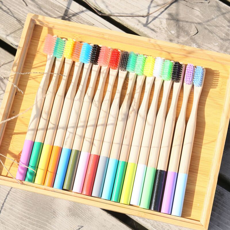 Wholesale Bamboo Toothbrush Adult Bamboo Charcoal Toothbrush Soft Bristles Bamboo Handle Toothbrush Round Handle Bamboo Toothbrush Carton Individually Packaged