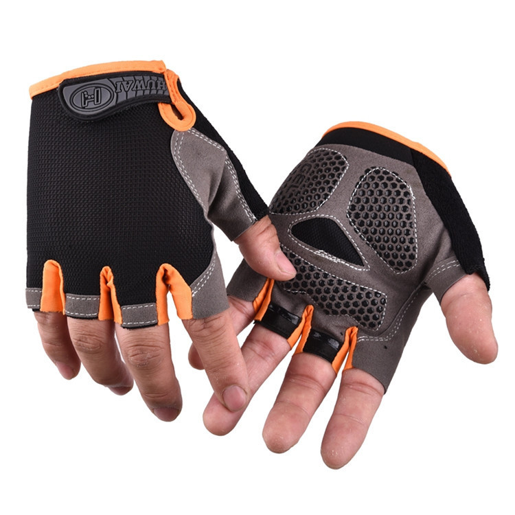 Riding Gloves Men's Spring and Summer Non-slip Fishing Outdoor Mesh Thin Breathable Finger Gloves for Women