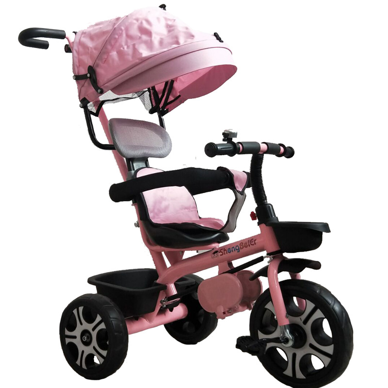 Accesorios del cochecito de los niños triciclo ampliado espuma mudo rueda plástico macho y hembra bebé mano empuje neumático la bicicleta