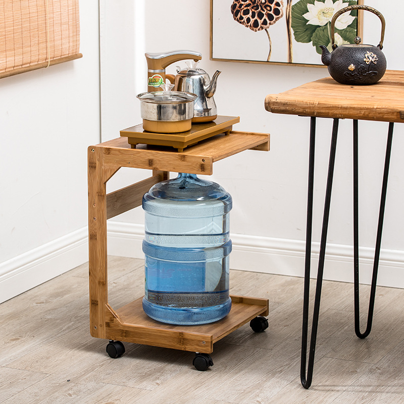 Moderno minimalista sofá lado esquina Mesa mesita de noche Mini Mesa de té mesa de bambú lado gabinete hogar pequeña mesa cuadrada