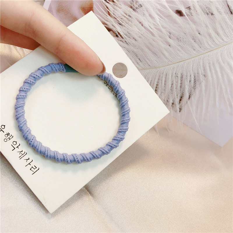 Japón y Corea del Sur lindos anillos de cabello azul pálido chicas amorosas cuerdas de cabeza nudo arco de perlas cordón de goma cuerdas de cabello