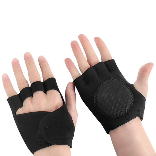 Fitness half-finger outdoor sports cycling men and women mountaineering fitness yoga driving shock-absorbing anti-slip fingerless breathable gloves