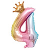 Digital crown, children's balloon, decorations, 32inch, gradient, Birthday gift