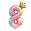 Digital crown, children's balloon, decorations, 32inch, gradient, Birthday gift