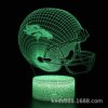 Baseball cap for rugby, LED touch night light, creative table lamp, remote control, 3D, creative gift