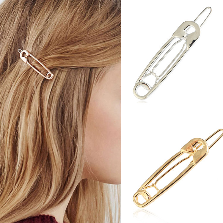 Women's European and American Versatile Jewelry Simple Glossy Pin Style Hairpin Alloy Electroplated Hairpin Jewelry Wholesale Women's European and American Versatile Jewelry Simple Glossy Pin Style Hairpin Alloy Electroplated Hairpin Jewelry Wholesale