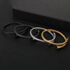 Steel wire, bracelet, metal accessory stainless steel, new collection, European style, simple and elegant design