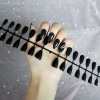 UV bright oil seal layer on the oil nail patch nail factories wholesale solid color strip long pointed water drops