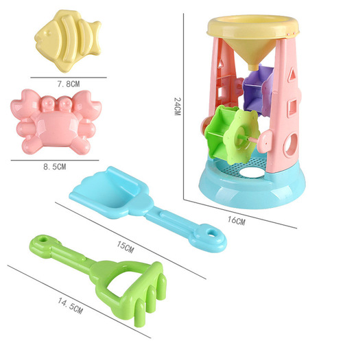 Summer New Fun Hourglass ATV Toy 11-piece Set Children's Sand Playing and Water Digging Tools Wholesale