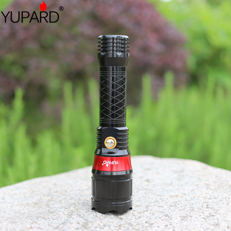 红激光户外Q5 LED变焦手电筒远射强光骑行充电防水18650锂电池