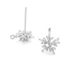 Earrings, zirconium, accessory handmade, silver 925 sample, wholesale