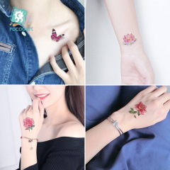 Reikalong cross-border supply waterproof flower tattoo stickers personalized clavicle wrist small fresh tattoo stickers