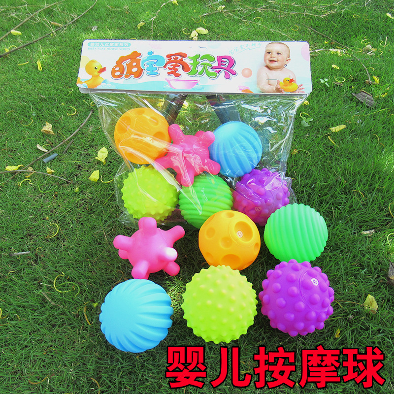 916-puzzle toque multi-textura mano bola bebé juguete bebé masaje bola táctil bola fitness suave pelota de goma