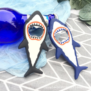 Amazon Bottle Opener Refrigerator Magnet Gift Gift Ocean Shark Cartoon Animal Soft Glue Bottle Opener Kitchen Tool