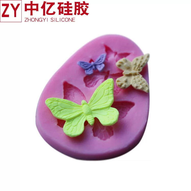Силиконовый fondant жидкий силикон 3D форма 3 бабочка форма C056