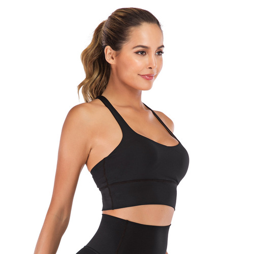 New Arrival Backless Sports Bra for Women, European and American Style Push-Up Cross Running Fitness Bra, Non-Wired Yoga Bra