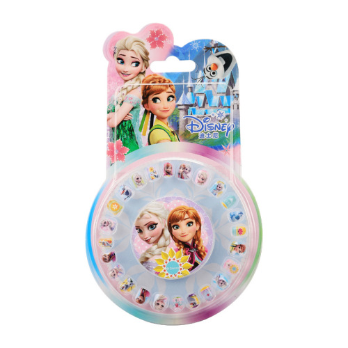Disney Children's Nail Stickers Frozen Little Girl Disc Cartoon Nail Art Stickers Elsa Wholesale Giveaways