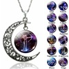 Foreign trade explosion 12 constellation necklace silver animal starry sky sky time gem crescent pendant supply supply of spot spot wholesale