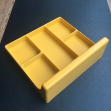 定制真空吸塑食品托盘 黄色食品级ABS材质 丝印对位耐高温食盒