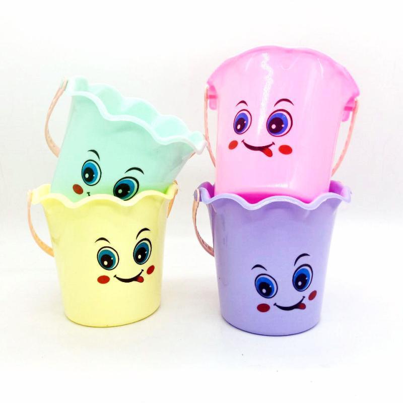 Factory direct sales of thickened beach bucket 681-12, water bucket, sand play tool bucket, single bucket, sandcastle toy model.