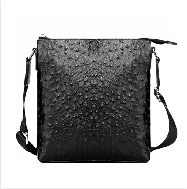 Leather bag strap one shoulder, genuine leather, crocodile print, cowhide
