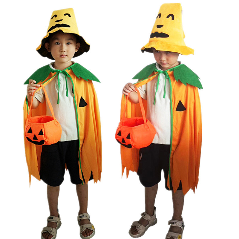 Halloween calabaza capa niños adultos mascarada Cosplay vestir traje de padre-hijo traje de calabaza