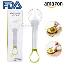 多用不锈钢牛油果切刀 火龙果鳄梨西瓜切 304切线 avocado slicer