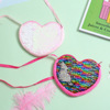Cartoon cute children's bag, one-shoulder bag, nail sequins heart shaped, wallet