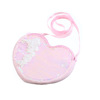 Cartoon cute children's bag, one-shoulder bag, nail sequins heart shaped, wallet