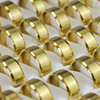 Golden gemstone for ring stainless steel, accessory, European style, 8mm, wholesale