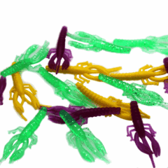 Spinning Lure Hook, Soft Plastic Simulation Shrimp, Three Colors, Freshwater and Saltwater Fishing, Largemouth Bass and Blackfish Bait, 5cm 1g