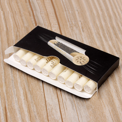 Wood Aroma 9MM Activated Carbon Filter Core, Special Filter Core for Pipes, Pipe Accessories, 10-Pack Pine Wood Pipe Filter