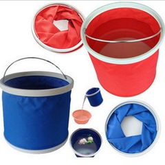 Multifunctional Bucket Cart with Washable Folding Bucket, Outdoor Household Portable Canvas Oxford Cloth Fishing Bucket