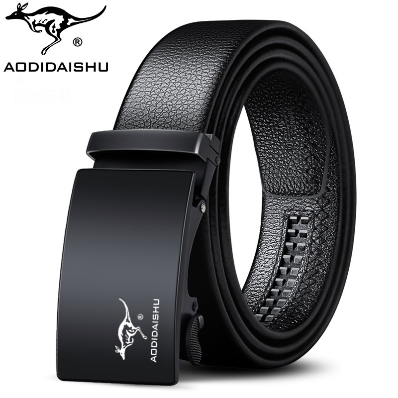 2025 Aodi Kangaroo Automatic Buckle Men's Belt Fashionable Versatile Belt for Young and Middle-Aged Men Popular Men's Belt 2025 Aodi Kangaroo Automatic Buckle Men's Belt Fashionable Versatile Belt for Young and Middle-Aged Men Popular Men's Belt