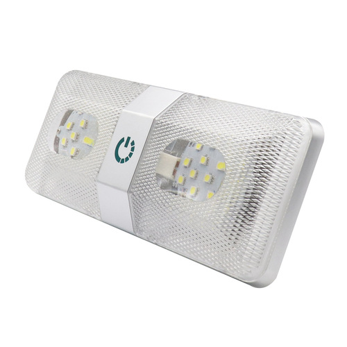 48LED double lamp white light stepless touch dimmable car reading lamp 6000-6500k dropshipping