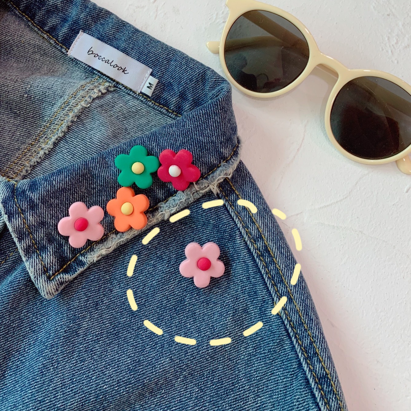 Japonés y Coreano ins broche de La Flor linda chica corazón pin bolsa colgante Internet celebridad ramillete color caramelo adornos Accesorios