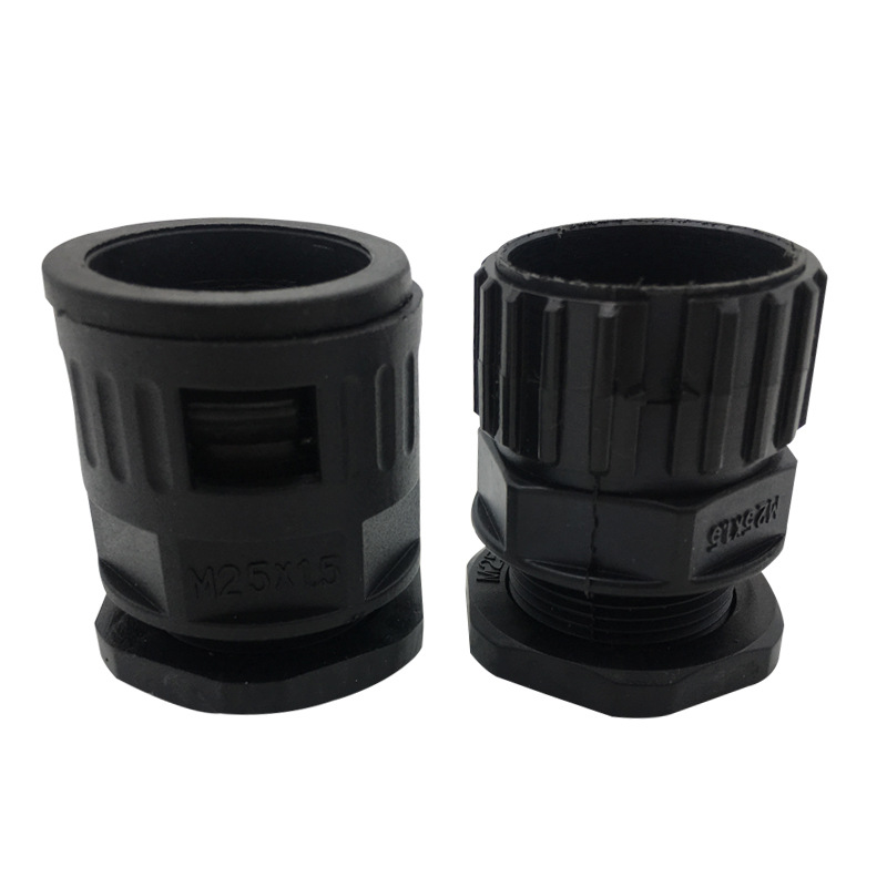 波纹管接头塑料尼龙软管快速固定直插式塑料波纹管接头厂现货批发