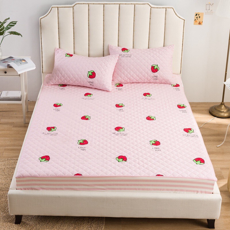 Quilted Cotton Fitted Sheet, Printed Pure Cotton Bedspread, Simmons Mattress Cover, Protective Cover, Quilting Process, Double Bed