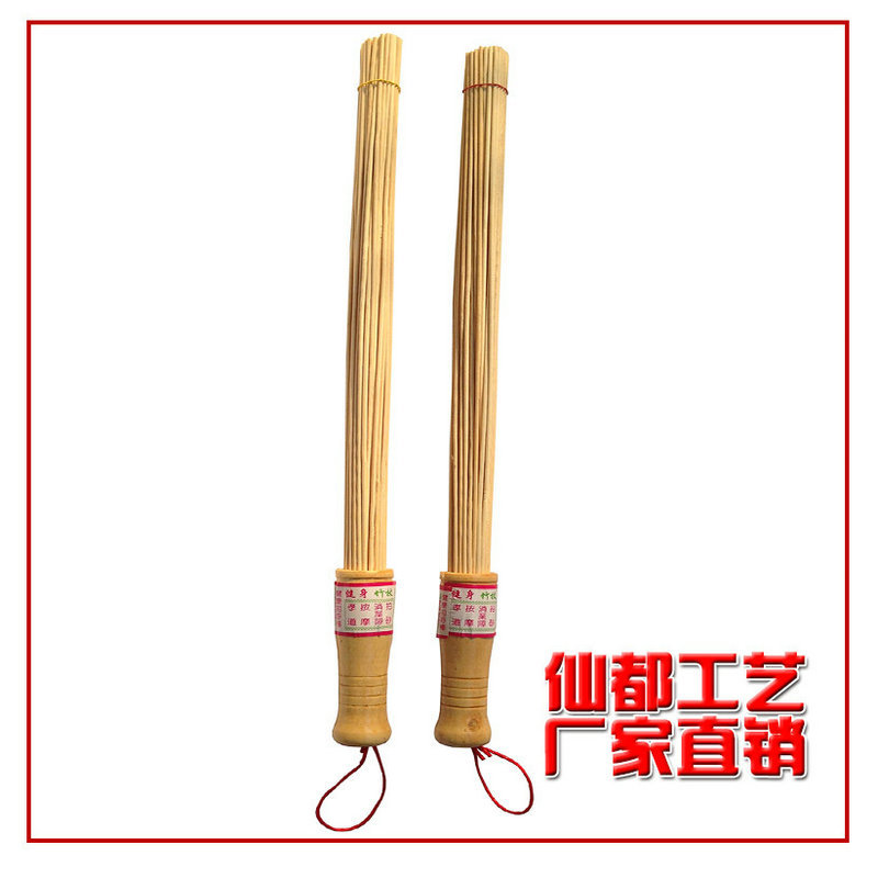 Fuente de la fábrica bambú madera música antigua masaje martillo de la aptitud del martillo Meridian raqueta palo de bambú raspado palo pequeño tamaño fila palo de arena masaje