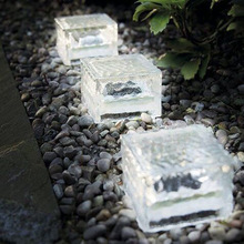 户外太阳能地埋灯防水庭院草坪灯玻璃冰砖方砖地面灯台阶灯