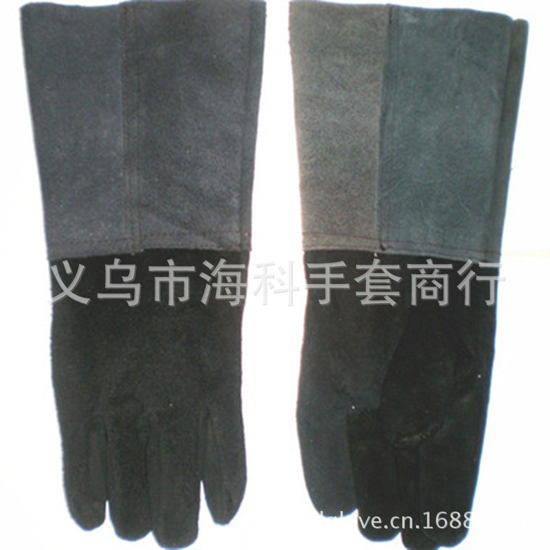 电焊手套14寸无里牛皮防刺防油工作防护手套焊接隔热焊工批发
