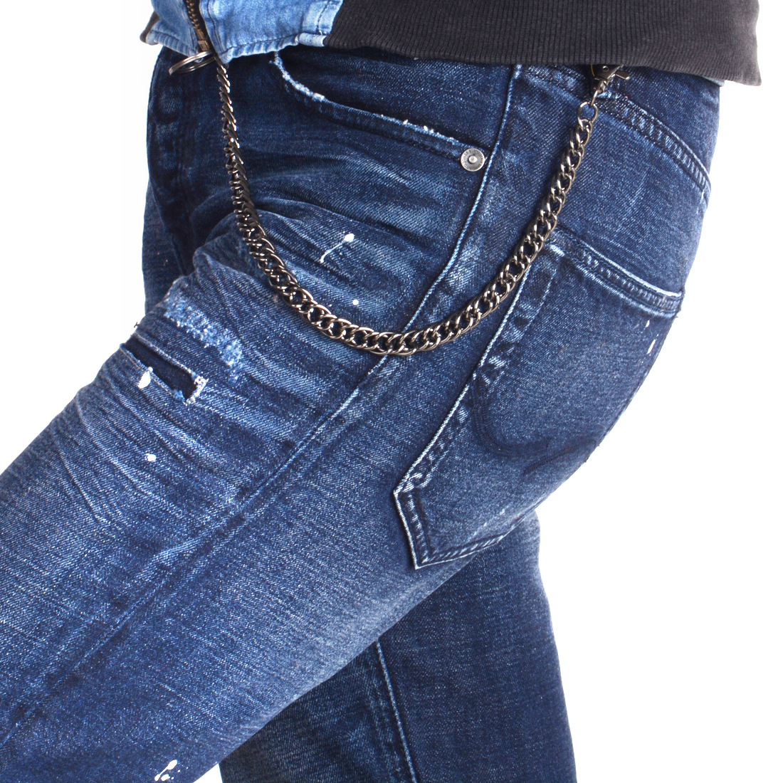 European And American Punk Style Unique Pant Trendy Non-mainstream Accessories For Men, New Single-layer Basic Waist_voghion.com
